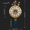 Wall Clock NLIAN- Metal Wall Quartz Clock Silent Non-Ticking Home Decoration for Living Room Bedroom Office Kitchen 72x32cm view 2