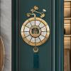 Wall Clock NLIAN- Metal Wall Quartz Clock Silent Non-Ticking Home Decoration for Living Room Bedroom Office Kitchen 72x32cm view 3
