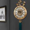 Wall Clock NLIAN- Metal Wall Quartz Clock Silent Non-Ticking Home Decoration for Living Room Bedroom Office Kitchen 72x32cm view 4