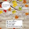 DePhoto Fall Shower Curtain for Bathroom Pumpkin Farmhouse Style Happy Festive Romantic Falling Maple Leaf Wooden Board Thanksgiving Poliester Fabric Decoration Water Proof with 12Hooks 72x72inch view 4