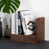 166 Desktop Bookshelf Counter Top Bookcase, Desk Storage Organizer Display Shelf Rack for Office Supplies, Kitchen,Bathroom, Makeup, U-Shaped Desktop Mini Storage Rack with Drawer view 2