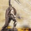ADSEA Bronze Finish Retro Hero Sculptures Decor,King Leonidas Spartan Collectible Figurines,Greek Warrior of Sparta Statues with Spear & Shield-A 27x15x16cm(11x6x6inch) 4e6kb-001 view 4