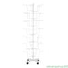 7 Tier Hat Rack, Cap Rack, Rotating Cap Hat Retail Display Rack w/ 4 Wheel 35 Hats Caps Hooks Freestanding Hat Display Rack Organizer for Caps, Wigs & Hats White view 2