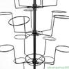 7 Tier Hat Rack, Cap Rack, Rotating Cap Hat Retail Display Rack w/ 4 Wheel 35 Hats Caps Hooks Freestanding Hat Display Rack Organizer for Caps, Wigs & Hats White view 3