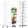 7 Tier Rack Metal, Cap Rack, Rotating Cap Hat Retail Display Rack 35 Hats Caps Hooks Freestanding Hat Display Rack w/ 4 Wheel for Caps, Wigs & Hats Black view 1