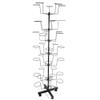 7 Tier Rack Metal, Cap Rack, Rotating Cap Hat Retail Display Rack 35 Hats Caps Hooks Freestanding Hat Display Rack w/ 4 Wheel for Caps, Wigs & Hats Black view 3