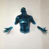 ADSEA Creative 3D Body Art Wall Sculpture,Wall Mount Male Torso for Home & Office Decoration,Bronze Finish Nude Man Wall Decor Statues-Blue 85x35x75cm(33x14x30inch) view 1