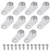 Juvielich Stainless Steel Pole Sockets Oval Closet Rod End Supports 20PCS Flanges Socket Hanging Rail Rod Holder for Wardrobe Closet 48x19.5mm view 1