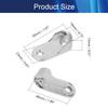 Juvielich Stainless Steel Pole Sockets Oval Closet Rod End Supports 20PCS Flanges Socket Hanging Rail Rod Holder for Wardrobe Closet 48x19.5mm view 2