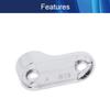 Juvielich Stainless Steel Pole Sockets Oval Closet Rod End Supports 20PCS Flanges Socket Hanging Rail Rod Holder for Wardrobe Closet 48x19.5mm view 3