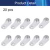 Juvielich Stainless Steel Pole Sockets Oval Closet Rod End Supports 20PCS Flanges Socket Hanging Rail Rod Holder for Wardrobe Closet 48x19.5mm view 4
