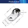 Juvielich Stainless Steel Pole Sockets Oval Closet Rod End Supports 4PCS Flanges Socket Hanging Rail Rod Holder for Wardrobe Closet 49x22mm view 2
