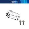 Juvielich Stainless Steel Pole Sockets Oval Closet Rod End Supports 4PCS Flanges Socket Hanging Rail Rod Holder for Wardrobe Closet 49x22mm view 3