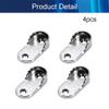 Juvielich Stainless Steel Pole Sockets Oval Closet Rod End Supports 4PCS Flanges Socket Hanging Rail Rod Holder for Wardrobe Closet 49x22mm view 4