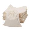 ICEYLI 30 Pcs 4 x 6 Inches Natural Unbleached Cotton Drawstring Bags view 1