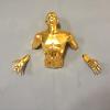 ADSEA Wall Mount Male Torso for Home & Office Decoration,Creative 3D Body Art Wall Sculpture,Bronze Finish Nude Man Wall Decor Statues-Golden 120x85x30cm(47x33x12inch) view 1