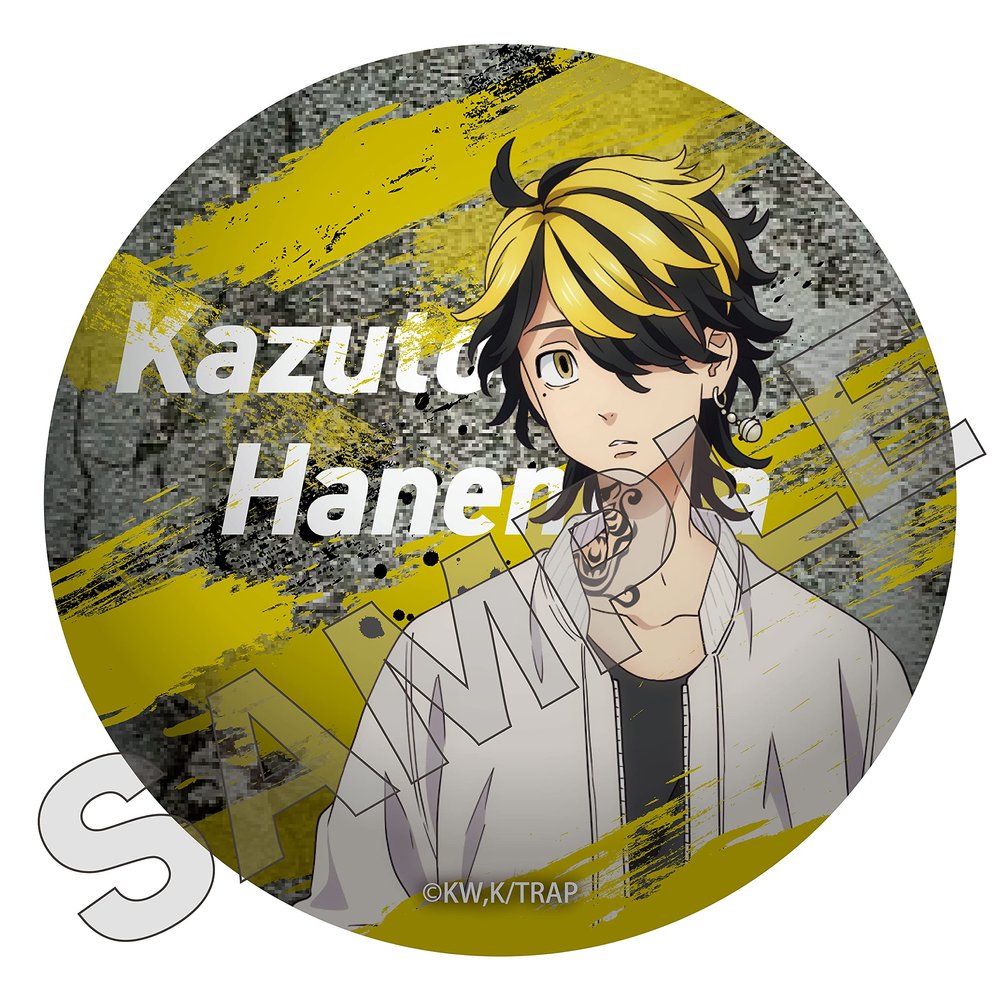 Tees Factory TR-5580875HK Tokyo Revengers Badge in Can Case, Ichitora Hanemiya, Approx. H 2.6 x W 2.6 x D 0.6 inches (65 x 65 x 15 mm)