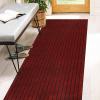 2' x 19' Runner Rugs with Rubber Backing, Indoor Outdoor Utility Carpet Runner Rugs, Stripe Red, Can Be Used as Aisle for The RV and Boat, Laundry Room and Balcony view 1