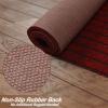 2' x 19' Runner Rugs with Rubber Backing, Indoor Outdoor Utility Carpet Runner Rugs, Stripe Red, Can Be Used as Aisle for The RV and Boat, Laundry Room and Balcony view 3
