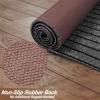 2' x 27' Runner Rugs with Rubber Backing, Indoor Outdoor Utility Carpet Runner Rugs, Stripe Gray, Can Be Used as Aisle for The RV and Boat, Laundry Room and Balcony view 3