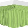 100% Egyptian Cotton Dorm Room Wrap Around Bed Skirt - College Dorm Bed Skirt -Sage, Full Size (54" x 80"+ 48" inch) view 1