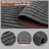 2' x 24' Runner Rugs with Rubber Backing, Indoor Outdoor Utility Carpet Runner Rugs, Stripe Gray, Can Be Used as Aisle for The RV and Boat, Laundry Room and Balcony view 2