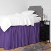 100% Egyptian Cotton Dorm Room Ruffle Bed Skirt - College Dorm Bed Skirt - Purple, Twin XL Size (39" x 80"+ 36" inch) view 2