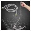 YANGQI yaoqijie Stainless Steel Tube Shower Head Hose Tube Gasket Bathroom Hardware Kitchen Water Pump Tubing Stove Lasting (Color : Silver 3m) view 3