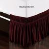 100% Egyptian Cotton Dorm Room Wrap Around Bed Skirt - College Dorm Bed Skirt -Wine, Full Size (54" x 80"+ 40" inch) view 3