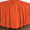 100% Egyptian Cotton Dorm Room Wrap Around Bed Skirt - College Dorm Bed Skirt -Orange, Twin XL Size (39" x 80"+ 40" inch) view 4