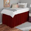 100% Egyptian Cotton Dorm Room Ruffle Bed Skirt - College Dorm Bed Skirt - Burgundy, Twin XL Size (39" x 80"+ 48" inch) view 1