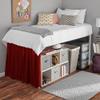 100% Egyptian Cotton Dorm Room Ruffle Bed Skirt - College Dorm Bed Skirt - Burgundy, Twin XL Size (39" x 80"+ 48" inch) view 3