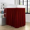 100% Egyptian Cotton Dorm Room Ruffle Bed Skirt - College Dorm Bed Skirt - Burgundy, Twin XL Size (39" x 80"+ 48" inch) view 4