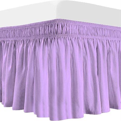 100% Egyptian Cotton Dorm Room Wrap Around Bed Skirt - College Dorm Bed Skirt -Lilac, Twin XL Size (39" x 80"+ 40" inch)