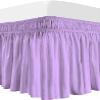 100% Egyptian Cotton Dorm Room Wrap Around Bed Skirt - College Dorm Bed Skirt -Lilac, Twin XL Size (39" x 80"+ 40" inch) view 1