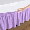 100% Egyptian Cotton Dorm Room Wrap Around Bed Skirt - College Dorm Bed Skirt -Lilac, Twin XL Size (39" x 80"+ 40" inch) view 2