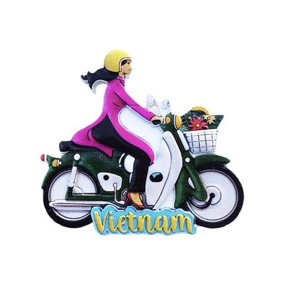 Vietnam 3D Girl Fridge Magnet Souvenir Gift,Handmade Home & Kitchen Decoration Vietnam Refrigerator Magnet Collection