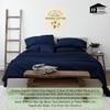 True Luxury 1200 Thread Count 100% Organic Cotton Hotel Quality Premium 4-Piece Thick & Heavy Bed Sheet Sets, 12-Inches Deep Pockets - Luxurious Wrinkle & Fade Resistant - [Navy Blue, Full] view 2