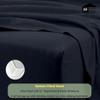 True Luxury 1200 Thread Count 100% Organic Cotton Hotel Quality Premium 4-Piece Thick & Heavy Bed Sheet Sets, 12-Inches Deep Pockets - Luxurious Wrinkle & Fade Resistant - [Navy Blue, Full] view 4