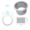 Drop-in Trash Chute - 304 Stainless Steel Round Built-in Countertop Waste Trash Chute Grommet, Brushed Finish view 2