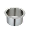 Drop-in Trash Chute - 304 Stainless Steel Round Built-in Countertop Waste Trash Chute Grommet, Brushed Finish view 1