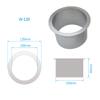 Drop-in Trash Chute - 304 Stainless Steel Round Built-in Countertop Waste Trash Chute Grommet, Brushed Finish view 2