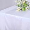 10 Pack Satin Table Runner 12 x 108 Inch Long Bright Silk Smooth Fabric Table Runners for Wedding, Birthday Parties, Banquets Decorations - White view 1