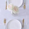 10 Pack Satin Table Runner 12 x 108 Inch Long Bright Silk Smooth Fabric Table Runners for Wedding, Birthday Parties, Banquets Decorations - White view 3