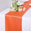 10 Pack Satin Table Runner 12 x 108 Inch Long Bright Silk Smooth Fabric Table Runners for Wedding, Birthday Parties, Banquets Decorations - Orange view 1