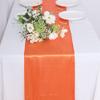 10 Pack Satin Table Runner 12 x 108 Inch Long Bright Silk Smooth Fabric Table Runners for Wedding, Birthday Parties, Banquets Decorations - Orange view 2