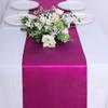 10 Pack Satin Table Runner 12 x 108 Inch Long Bright Silk Smooth Fabric Table Runners for Wedding, Birthday Parties, Banquets Decorations - Magenta view 2