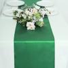 10 Pack Satin Table Runner 12 x 108 Inch Long Bright Silk Smooth Fabric Table Runners for Wedding, Birthday Parties, Banquets Decorations - Green view 2