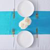 10 Pack Satin Table Runner 12 x 108 Inch Long Bright Silk Smooth Fabric Table Runners for Wedding, Birthday Parties, Banquets Decorations - Turquoise view 3