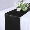 10 Pack Satin Table Runner 12 x 108 Inch Long Bright Silk Smooth Fabric Table Runners for Wedding, Birthday Parties, Banquets Decorations - Black view 1